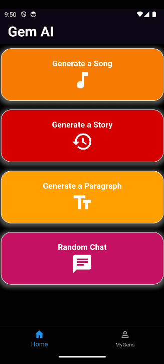 Gem AI App screenshot